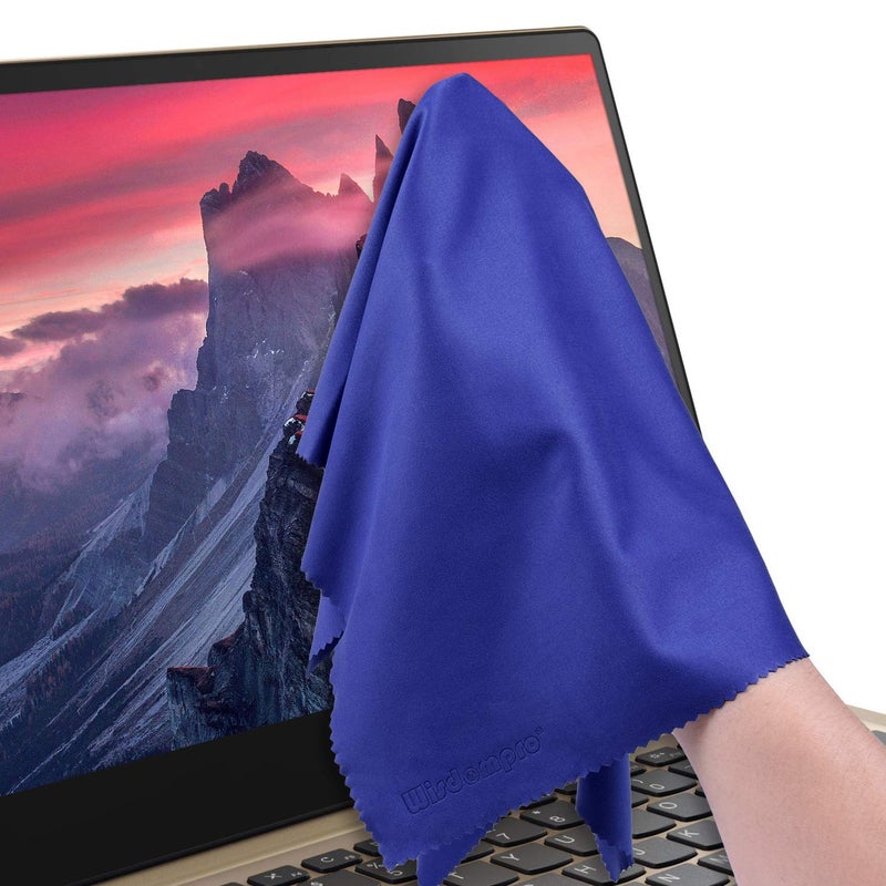 Wisdompro Extra Large 4-Pack Microfiber Cleaning Cloth For Laptop, LCD TV, Computer Screen, Monitor, Tablet, Camera Lens, Glass, Lenses, Phone, iPhone, iPad, other Delicate Surface - Blue (16x16 Inch) - Image 4